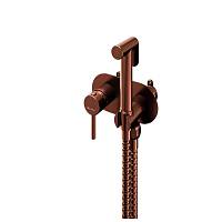 Гигиенический душ со смесителем встраиваемый Knotlor FHS01S1RB, бронза