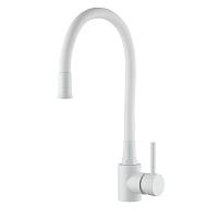 Смеситель для кухни с гибким изливом FRAP F40994-8, белый