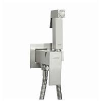 Смеситель встраиваемый с гигиеническим душем Hansberge H3077NK, никель