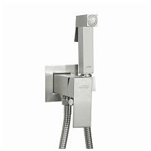Смеситель встраиваемый с гигиеническим душем Hansberge H3077NK, никель