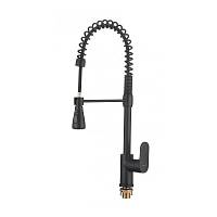 Смеситель для кухни с гибким изливом и режимом душ Savol S-002802H, черный