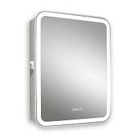 Зеркало-шкаф Silver Mirrors Фиджи 50 - 4.2 левый (часы, ТХ, сенсорный выключатель)