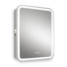 Зеркало-шкаф Silver Mirrors Фиджи 50 - 4.2 левый (часы, ТХ, сенсорный выключатель)