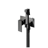 Гигиенический душ со смесителем встраиваемый Knotlor FHS02S1GM, вороненая сталь