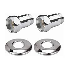 Соединение прямое гайка/штуцер (3/4"x1/2") Terminus 04ПС3/4х1/2ГШ, хром