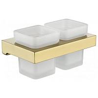 Стакан для ванной комнаты двойной Grocenberg AC0022MG, матовое золото