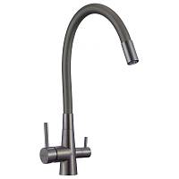 Смеситель для кухни с подключением фильтра воды Fmark FS1062-Q06, графит;серый
