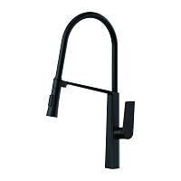 Смеситель для кухни с гибким изливом и режимом душ Haiba HB73827-7, черный