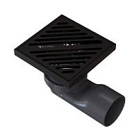 Душевой трап точечный Knotlor SDSL100BL, матовый черный