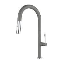 Смеситель для кухни с выдвижным изливом Rivelato Asti 3972500, серый/хром