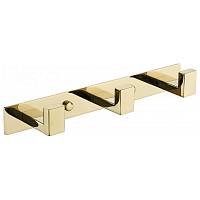 Планка с 3 крючками Grocenberg AC0013GO, золото