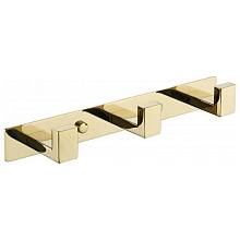 Планка с 3 крючками Grocenberg AC0013GO, золото