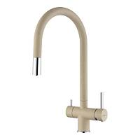 Смеситель для кухни с подключением фильтра Rivelato Trevi 2433505, темно-бежевый