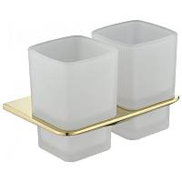 Стакан для ванной комнаты двойной Grocenberg AC0056GO, золото