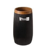 Стакан для ванной комнаты FIXSEN BLACK BOOM FX-411-3, черный/коричневый