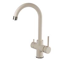 Смеситель для кухни с подключением фильтра GranFestGF-Z-5422, белый