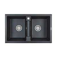 Кухонная мойка Paulmark Zwilling PM238150-BLM, черный металлик