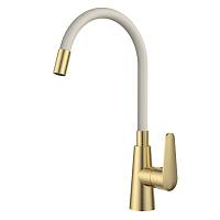 Смеситель для кухни с гибким изливом ESKO K48GW, золото