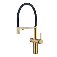Смеситель для кухни с подключением фильтра Raglo R20.63.03, золотой сатин