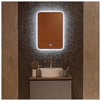 Зеркало Silver Mirrors Stiv-Lite 500х700 - 2 (открытая подсветка, cенсорный выключатель, подогрев)
