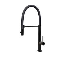 Смеситель для кухни с гибким изливом и режимом "душ" Knotlor SS-17/BL, черный