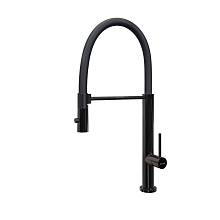 Смеситель для кухни с гибким изливом и режимом "душ" Knotlor SS-17/BL, черный
