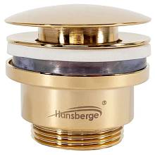 Донный клапан для раковины Hansberge H107GO, золото
