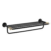Полка для полотенец Fixsen Luksor FX-71615B, черный/золото