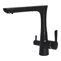 Смеситель для кухни с подключением фильтра GranFest 3223, черный