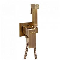 Смеситель встраиваемый с гигиеническим душем Hansberge H3077BR, бронза