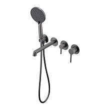 Смеситель для ванны встраиваемый Raglo R20.32.09, графит