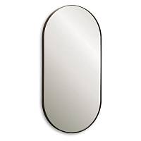 Зеркало Dreja GLOW 50х100 см, алюм. профиль, черный