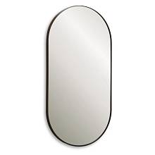 Зеркало Dreja GLOW 50х100 см, алюм. профиль, черный