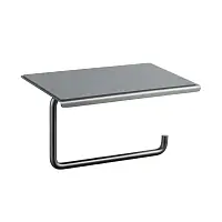 Держатель для туалетной бумаги с полочкой Shevanik SZ15T, оружейная сталь