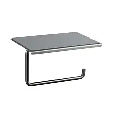 Держатель для туалетной бумаги с полочкой Shevanik SZ15T, оружейная сталь