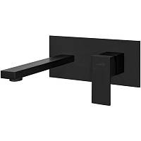 Смеситель для раковины встраиваемый Hansberge H688BL, черный