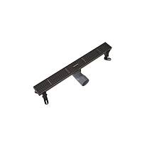 Душевой трап линейный Knotlor SDRW0500LGM, вороненая сталь