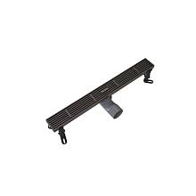 Душевой трап линейный Knotlor SDRW0500LGM, вороненая сталь