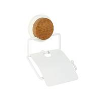 Держатель для туалетной бумаги FIXSEN MAGIC WHITE FX-47010, черный/коричневый