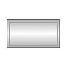 Зеркало с подсветкой LED Fixsen FX-2090B прямоугольное 90х70 см, черное