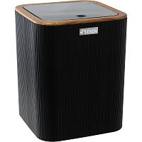 Ведро для мусора FIXSEN BLACK WOOD FX-401-6, черный/коричневый