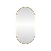 Зеркало с подсветкой LED Fixsen FX-3080G овальное 40х80 см, золотой сатин