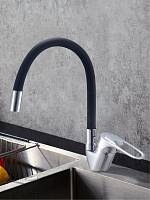 Смеситель для кухни VODA Elastic hose EH 519 black