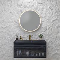 Зеркало Silver Mirrors Делуна/Deluna D800 2.2 (TX ,алюм. профиль, цвет золото, подогрев, сенсорный выключатель)