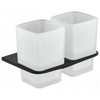 Стакан для ванной комнаты двойной Grocenberg AC0056BL, черный