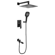 Душевая система встраиваемая Hansberge H6077BL, черный