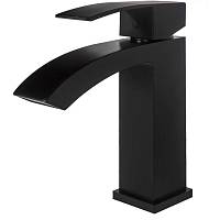 Смеситель для раковины Hansberge H1077BL, черный