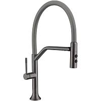 Смеситель для кухни с гибким изливом и режимом душ Fmark FS0052Q-06, графит