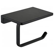 Держатель для туалетной бумаги с полочкой Grocenberg AC0027BL, черный