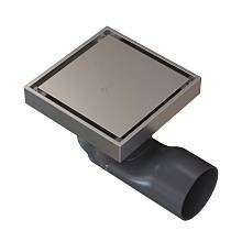 Душевой трап точечный Knotlor SDSS100BS, матовая сталь